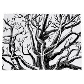Abstracte Rustic Black & White Tree Branches Groot Cadeauzakje (Voorkant)