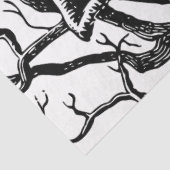 Abstracte Rustic Black & White Tree Branches Tissuepapier (Detail)