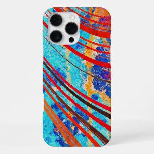 Abstracte Rustieke veelkleurige Curvy Stripes iPhone 16 Pro Max Hoesje