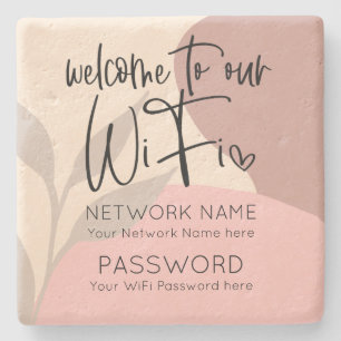 Abstracte Rustige WiFi-modellen met details Stenen Onderzetter