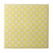 Abstracte Safari Leaf Pattern Yellow en Grey Tegeltje (Voorkant)