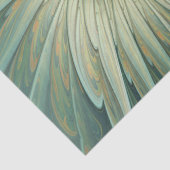 Abstracte Sage Green Fantasy Flower Fractal Art Tissuepapier (Detail)