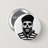 Abstracte Sailor Skull Button (Voorkant /achterkant)