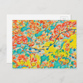 Abstracte Sakura Spring Cherry Blossom Floral Briefkaart (Voorkant / Achterkant)