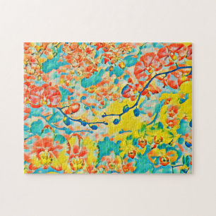 Abstracte Sakura Spring Cherry Blossom Floral Legpuzzel