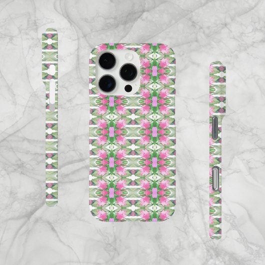Abstracte salie en roze bloemen cel Case-Mate iPhone case