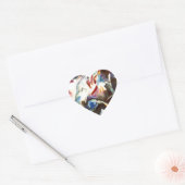 Abstracte samenstelling Kandinsky VI Hart Sticker (Envelop)