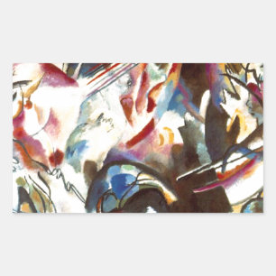 Abstracte samenstelling Kandinsky VI Rechthoekige Sticker