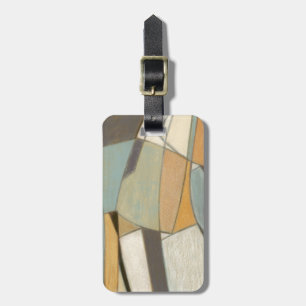 Abstracte samenstelling met gedempte kleuren bagagelabel