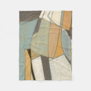 Abstracte samenstelling met gedempte kleuren fleece deken