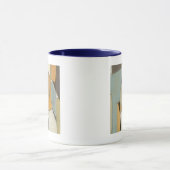 Abstracte samenstelling met gedempte kleuren mok (Midden)