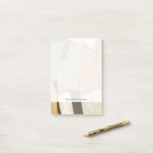 Abstracte samenstelling met gedempte kleuren post-it® notes (Op bureau)