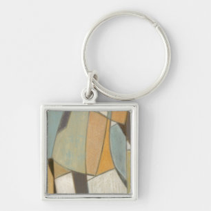 Abstracte samenstelling met gedempte kleuren sleutelhanger