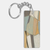 Abstracte samenstelling met gedempte kleuren sleutelhanger (Voorkant Links)