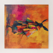 Abstracte Samurai Warrior Silhouet Legpuzzel (Horizontaal)