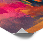 Abstracte Samurai Warrior Silhouet Poster (Hoek)