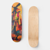 Abstracte Samurai Warrior Silhouet Skateboard (Voorkant)