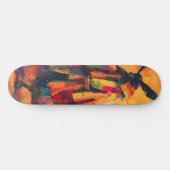 Abstracte Samurai Warrior Silhouet Skateboard (Horizontaal)