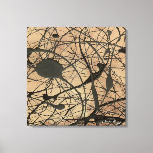 Abstracte Sanctuary Pollock geïnspireerde kunst Canvas Afdruk
