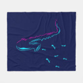 Abstracte saxofone fleece deken (Voorkant (Horizontaal))