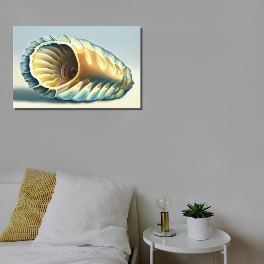 Abstracte Scallop Shell Wall Decor Canvas Afdruk