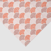 Abstracte Scallop Waves in Sinaasappel, Beige en B Tissuepapier (Detail)