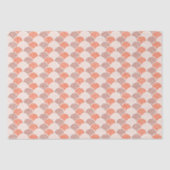 Abstracte Scallop Waves in Sinaasappel, Beige en B Tissuepapier (Voorkant)