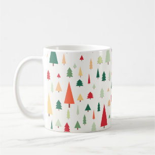 Abstracte Scandinavische kerstbomen Koffiemok