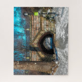 Abstracte scène . Central Park New York. Legpuzzel (Verticaal)