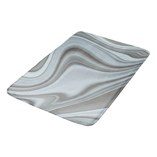 Abstracte schaduwen van witte en grijze marmer badmat (Gekanteld)