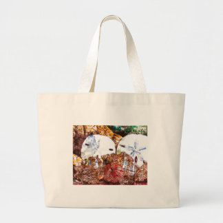 Abstracte schalen grote tote bag