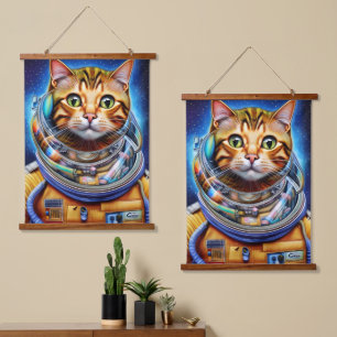 Abstracte schattige ruimtekaatkunst hangend wandkleed