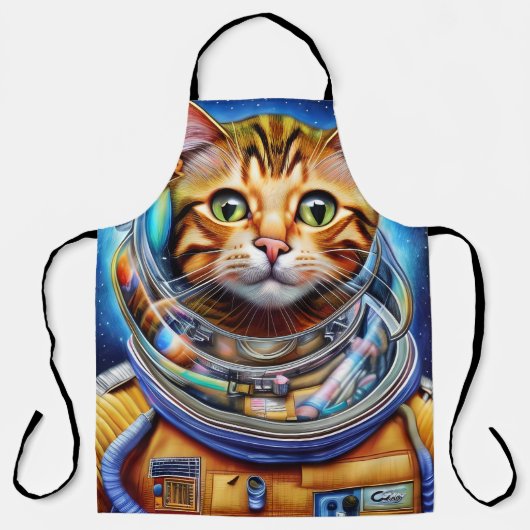 Abstracte schattige ruimtekaatkunst schort (Voorkant)