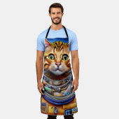 Abstracte schattige ruimtekaatkunst schort (Gedragen)