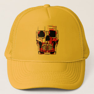 Abstracte Schedel in Levendige Kleuren Trucker Pet