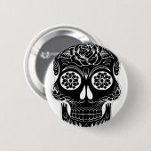 Abstracte schedel ronde button 5,7 cm (Voorkant /achterkant)