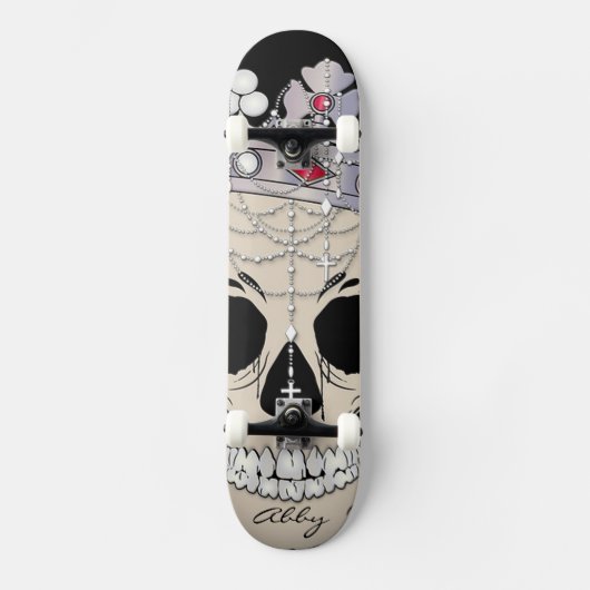 Abstracte schedel skateboard (Voorkant)