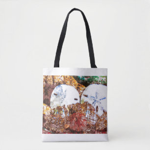 Abstracte schelpen tote bag