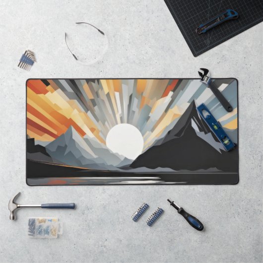 Abstracte schemering bureaumat (Werkstation)