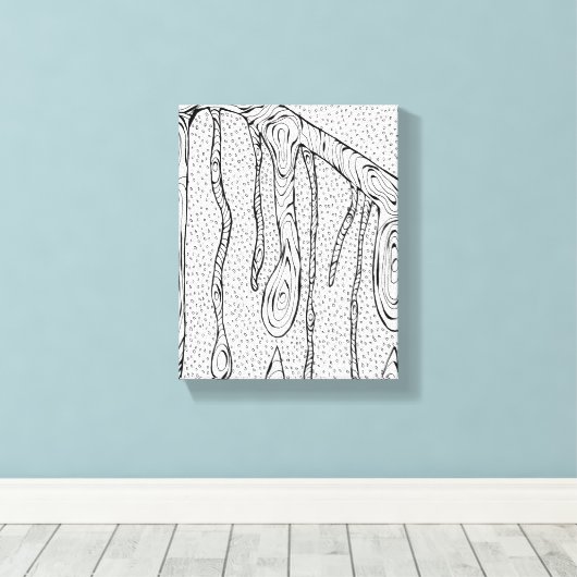 abstracte schets afdrukken - Bomen vallen - Lijn t (Insitu (Houten vloer))