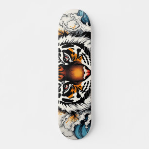 Abstracte schets tijger in het water skateboard
