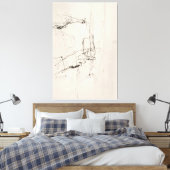 Abstracte schets voor het gieten van wijn - canvas afdruk (Insitu (Slaapkamer))