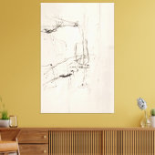 Abstracte schets voor het gieten van wijn - canvas afdruk (Insitu (Woonkamer))