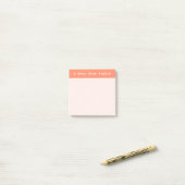 Abstracte Schetslijnen Gepersonaliseerd | Zalmroze Post-it® Notes (Op bureau)