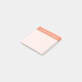Abstracte Schetslijnen Gepersonaliseerd | Zalmroze Post-it® Notes (Schuin)