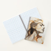 Abstracte schetsvrouw notitieboek (Binnen)