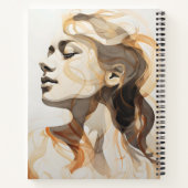 Abstracte schetsvrouw notitieboek (Achterkant)