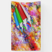 Abstracte schilder spandoek (Verticaal)