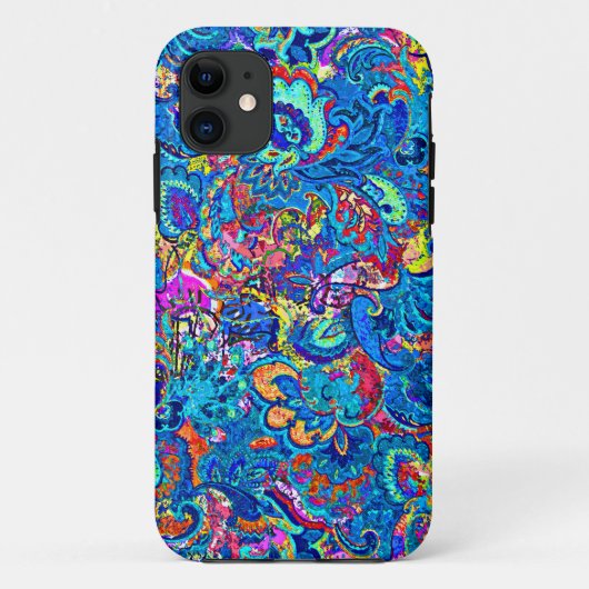 Abstracte schilderbloemen, met een kleur, Case-Mate iPhone case (Achterkant)