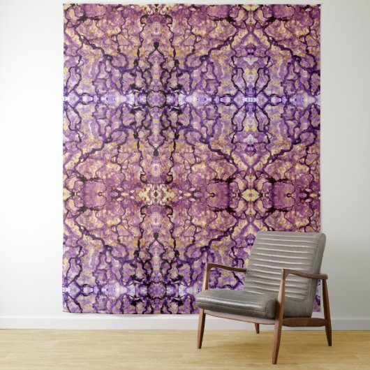 Abstracte schilderijen, rood-Violet Inzicht Wandkleed (In situ)